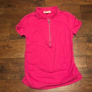 Flamingo Pink Michael Kors Polo Shirt Large